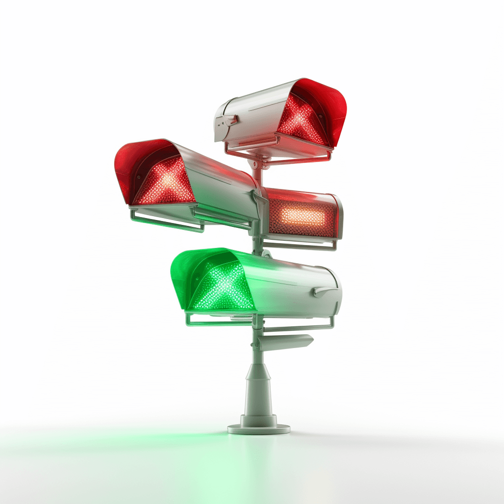 Traffic light metaphor representing the green light for ethical email practices and the stop for spammy approaches.